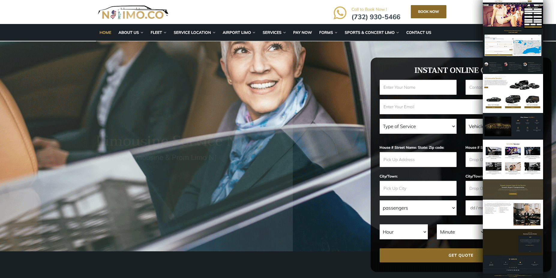 Limousine CRM & Online Quote Generator - CRM built with WordPress, Core PHP, Laravel, REST API, MySQL, jQuery, PDF Generation, Stripe, Paypal, Cashier, Twilio (SMS & Email)